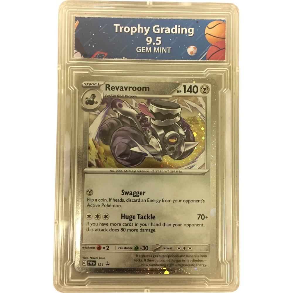 Pokemon TCG Revavroom Twilight Masquerade SVP 121 Cosmo Holo Promo NM 9.5 Graded